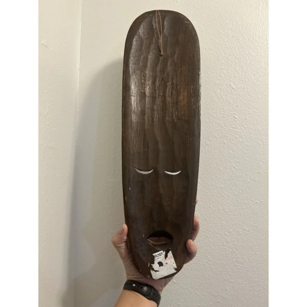 Hand Carved Masque Mask African Style Decor Wooden Wall Decor Hanging Art‎